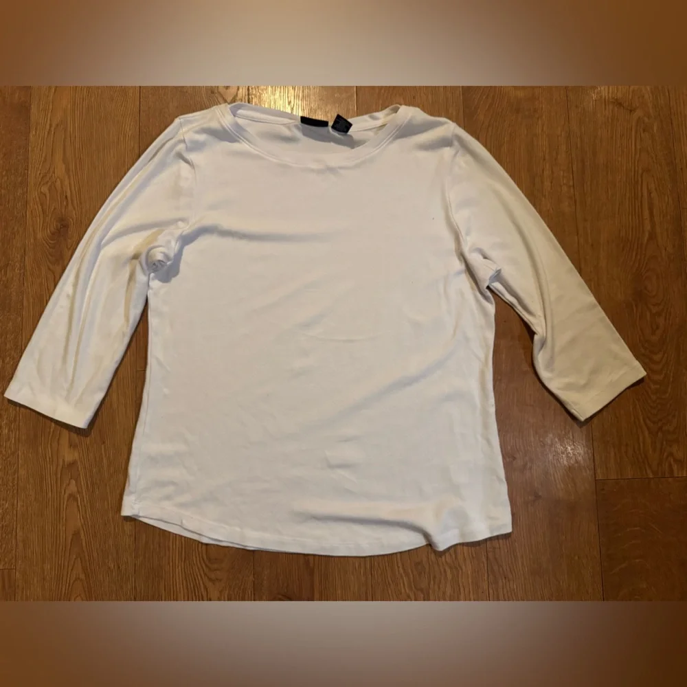Jones New York White Top 3/4 Sleeve Classic Wardrobe Staple Size XL - Picture 1 of 8